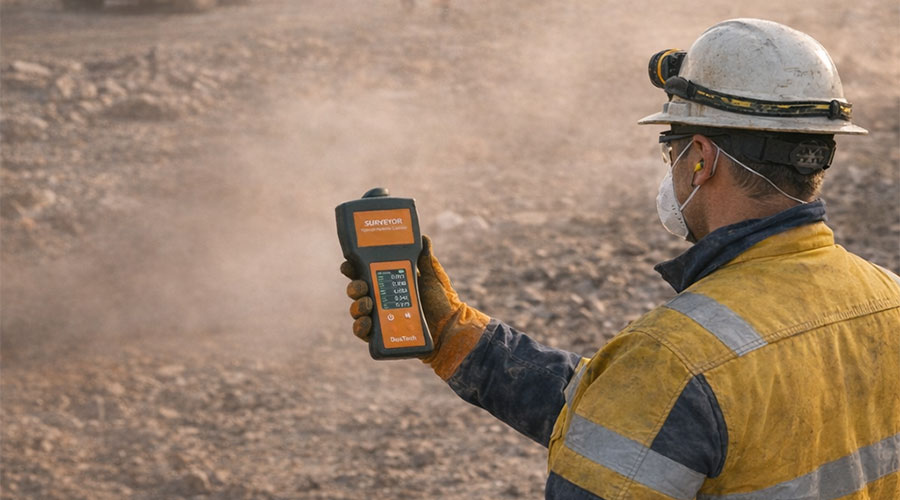 dustech surveyor in field