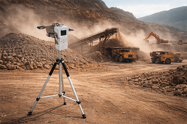 ambient air samplers on mine site